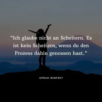 Zitate Erfolg: Ich glaube nicht an Scheitern. Es ist kein Scheitern, wenn du den Prozess dahin genossen hast